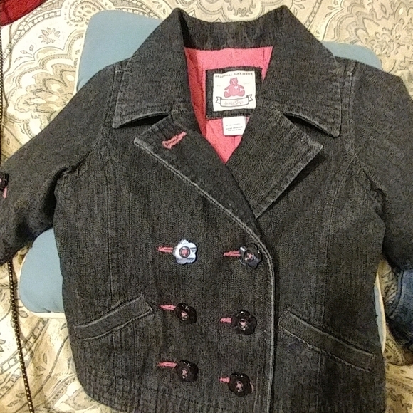 Baby Gap Girls Double Breasted Winter Denim Coat - Picture 1 of 3